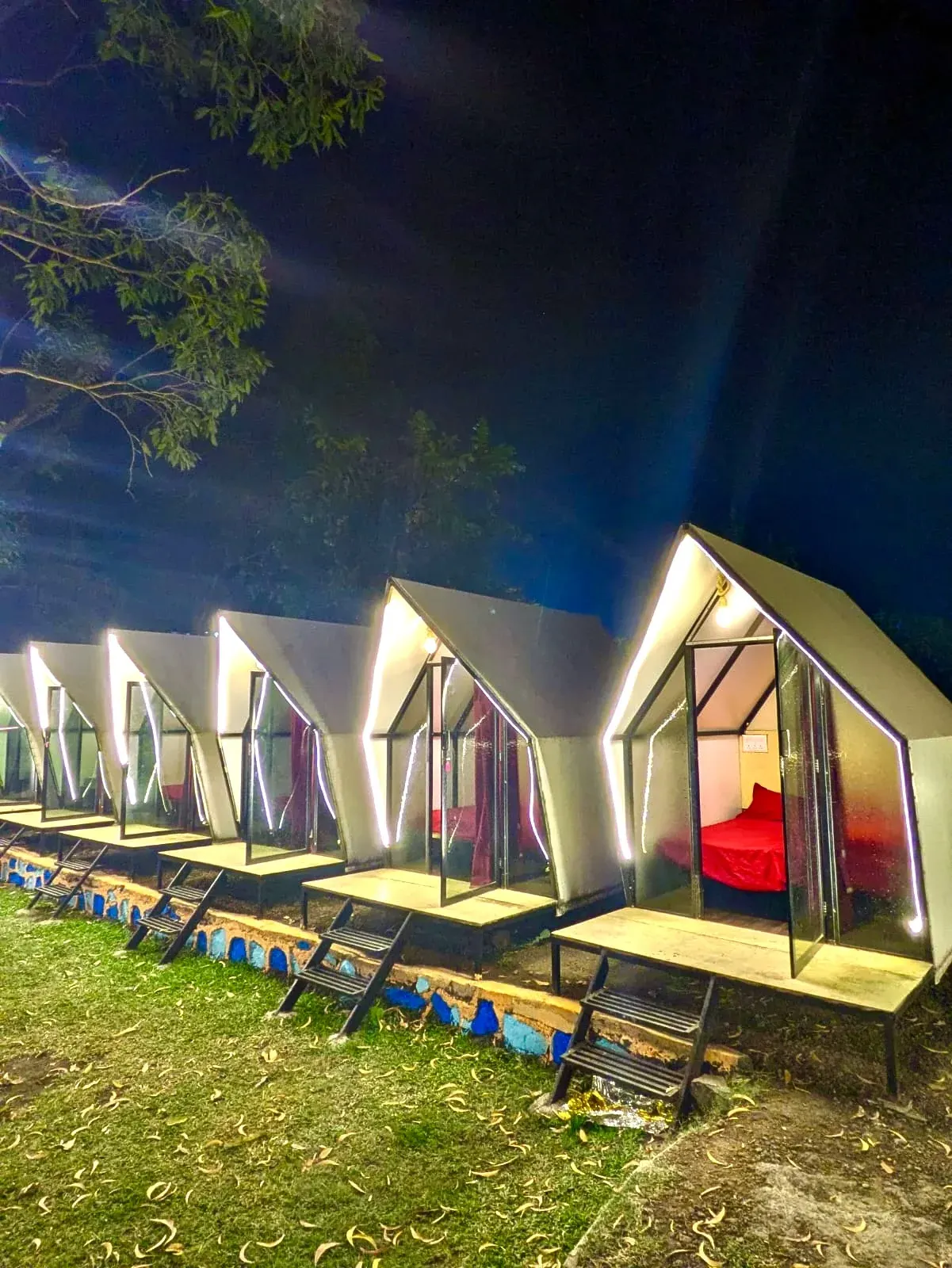 AC room with attached washroom at Pawna Lake Campings