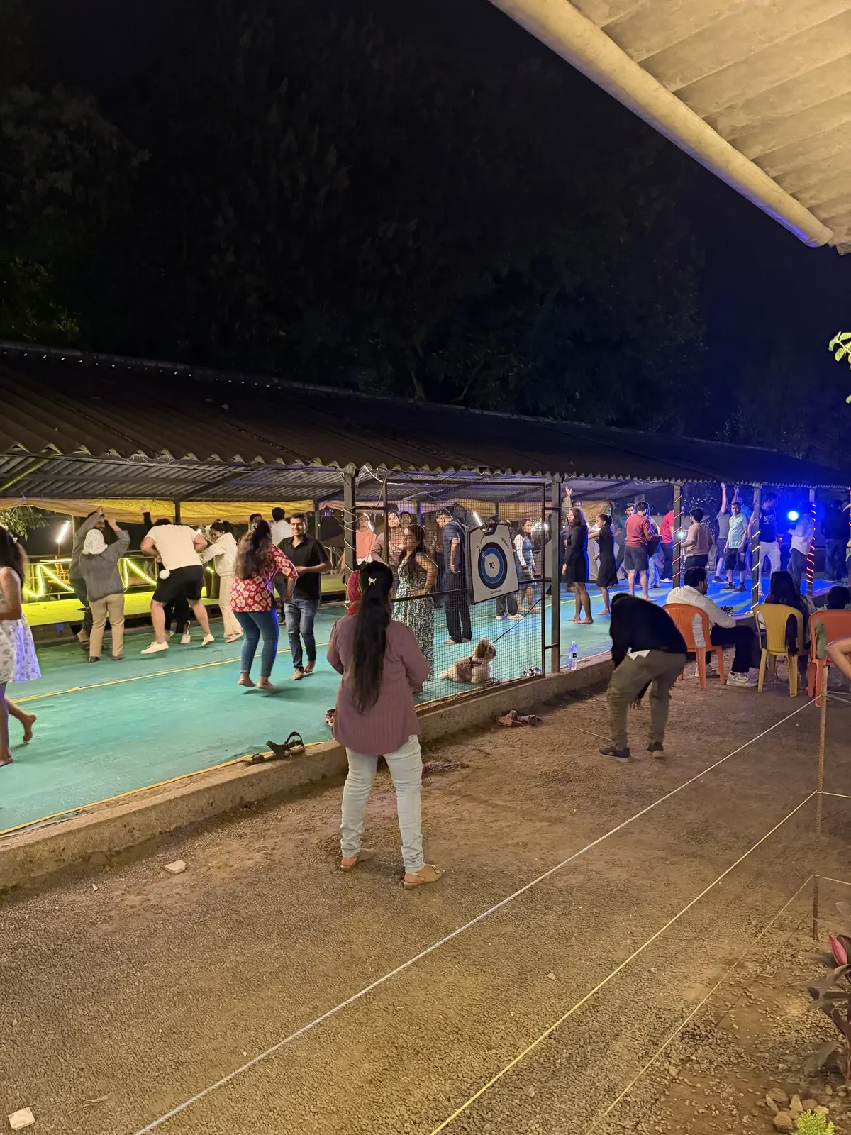 Guests enjoying an activity at the campsite